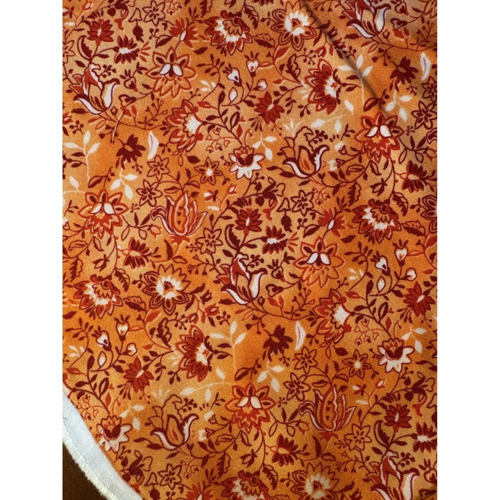 Quilt Provence Floral Fabric 1 Yard Orange Ro Gregg Cotton Calico Design 117
